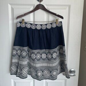 Tamsin Embroidered Linen Skirt | Boden